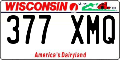WI license plate 377XMQ