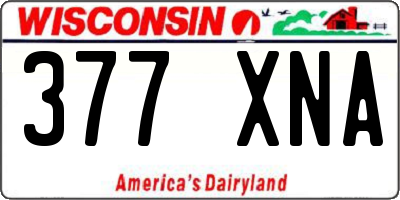WI license plate 377XNA