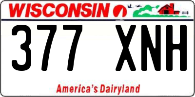 WI license plate 377XNH