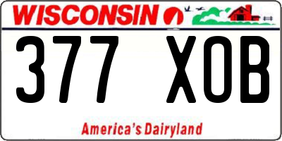 WI license plate 377XOB