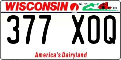 WI license plate 377XOQ