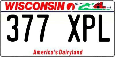 WI license plate 377XPL