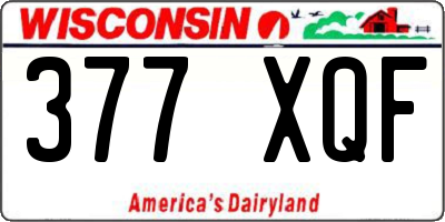 WI license plate 377XQF