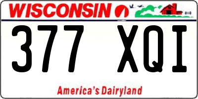 WI license plate 377XQI