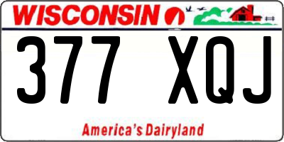 WI license plate 377XQJ