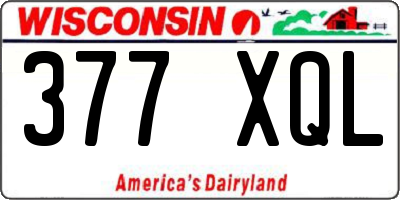WI license plate 377XQL
