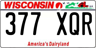 WI license plate 377XQR