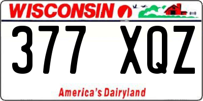 WI license plate 377XQZ
