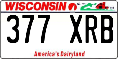WI license plate 377XRB