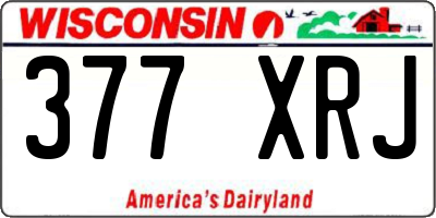 WI license plate 377XRJ