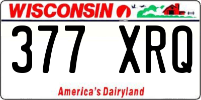 WI license plate 377XRQ