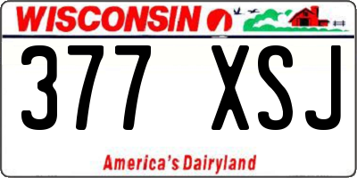 WI license plate 377XSJ