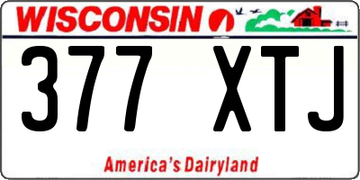 WI license plate 377XTJ