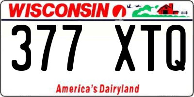 WI license plate 377XTQ