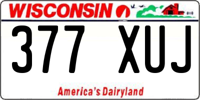 WI license plate 377XUJ