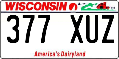 WI license plate 377XUZ