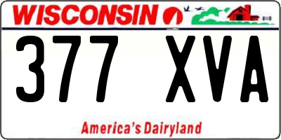WI license plate 377XVA