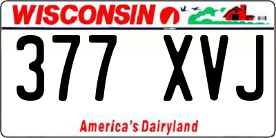 WI license plate 377XVJ