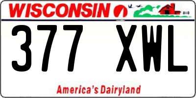 WI license plate 377XWL