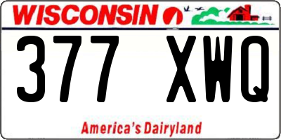 WI license plate 377XWQ