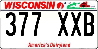 WI license plate 377XXB