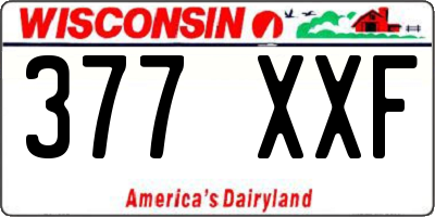 WI license plate 377XXF