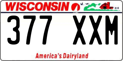 WI license plate 377XXM