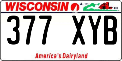 WI license plate 377XYB