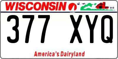 WI license plate 377XYQ