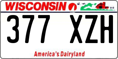 WI license plate 377XZH