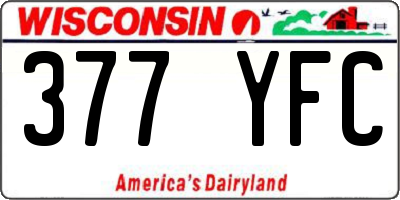 WI license plate 377YFC