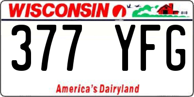 WI license plate 377YFG