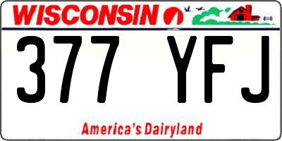 WI license plate 377YFJ
