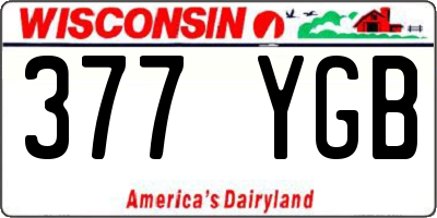 WI license plate 377YGB