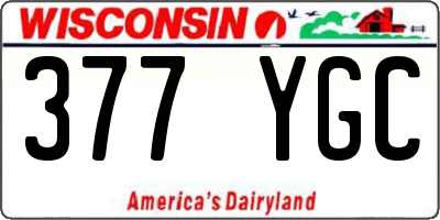 WI license plate 377YGC