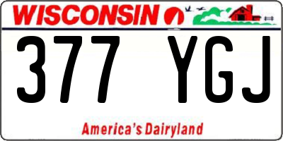 WI license plate 377YGJ