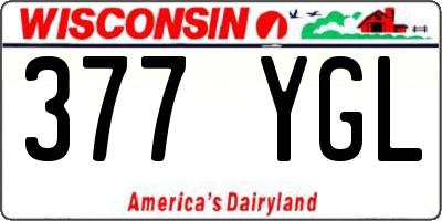 WI license plate 377YGL