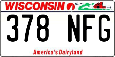 WI license plate 378NFG