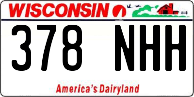WI license plate 378NHH