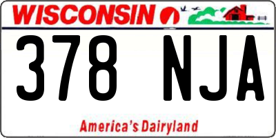 WI license plate 378NJA