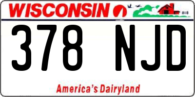 WI license plate 378NJD