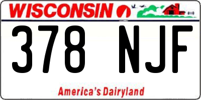WI license plate 378NJF