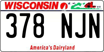 WI license plate 378NJN