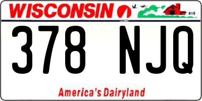 WI license plate 378NJQ