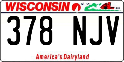 WI license plate 378NJV