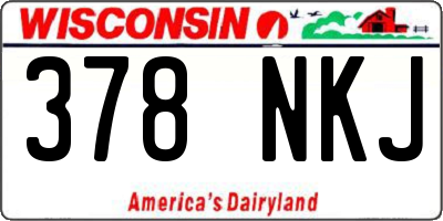WI license plate 378NKJ