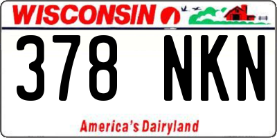 WI license plate 378NKN