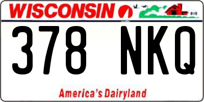 WI license plate 378NKQ