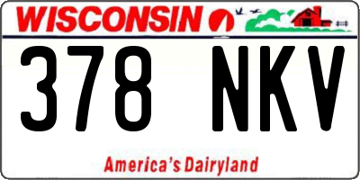 WI license plate 378NKV