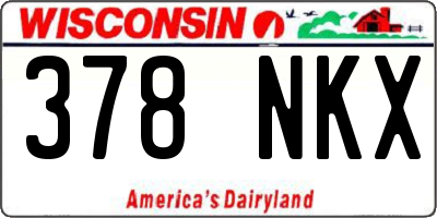 WI license plate 378NKX